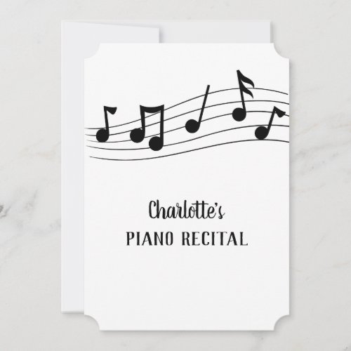 Childs Piano Recital Other Musical Event Invitation