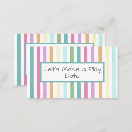 Childs Play Date Business Card