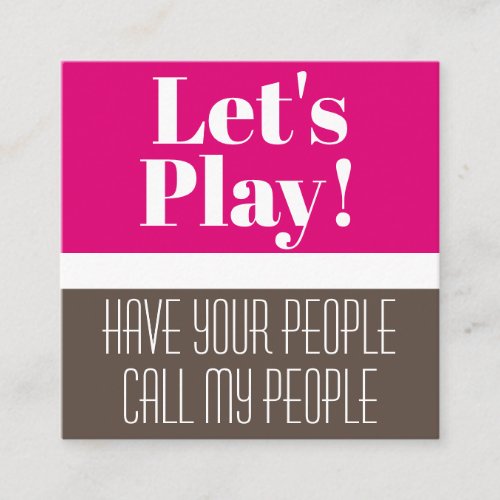 Childs Playdate Card Modern  Pink