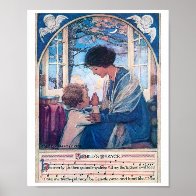 Child's Prayer, Jessie Willcox Smith Poster (Front)