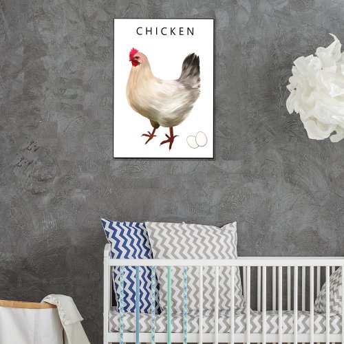  Childs Room Chicken and Eggs Poster