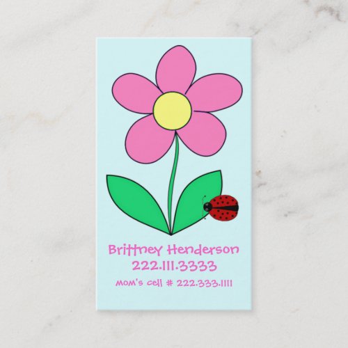 Child's safety Card Business Cards