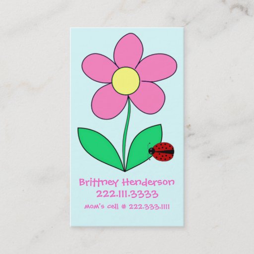 Customizable Child's safety Card Business Cards