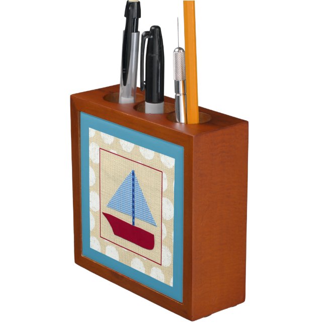 Child's Sailboat by Chariklia Zarris Desk Organizer (In Situ)