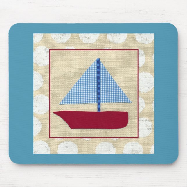 Child's Sailboat by Chariklia Zarris Mouse Pad (Front)