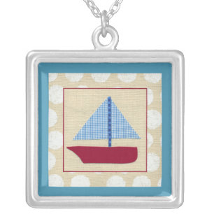 Child's Sailboat by Chariklia Zarris Silver Plated Necklace