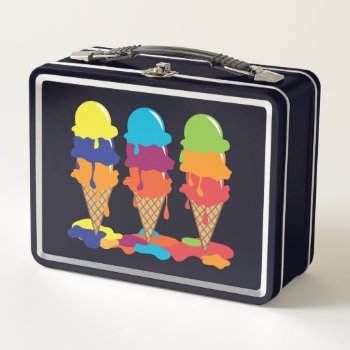 Child's Summer Treats Ice Cream  Metal Lunch Box by nyxxie at Zazzle