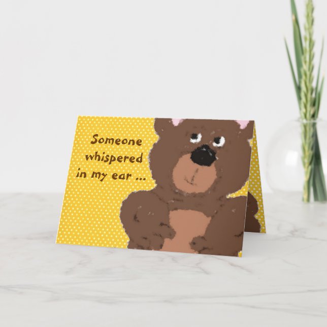 Childs Teddy Bear Get Well Card (Front)