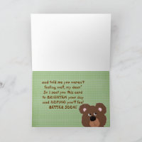 Get Well Soon - Child's Teddy Bear Greeting Card Greeting Card