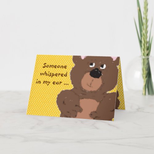 Childs Teddy Bear Get Well Card