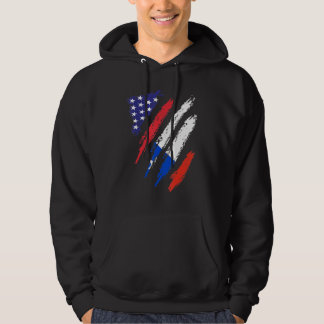 Chile American Grown Flag USA Patriot Heritage Mon Hoodie