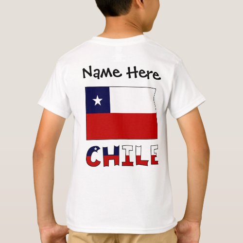 Chile and Chilean Flag with Your Name T_Shirt