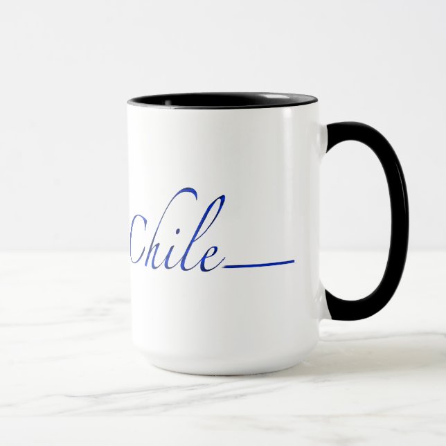Chile (blue script) mug (Right)