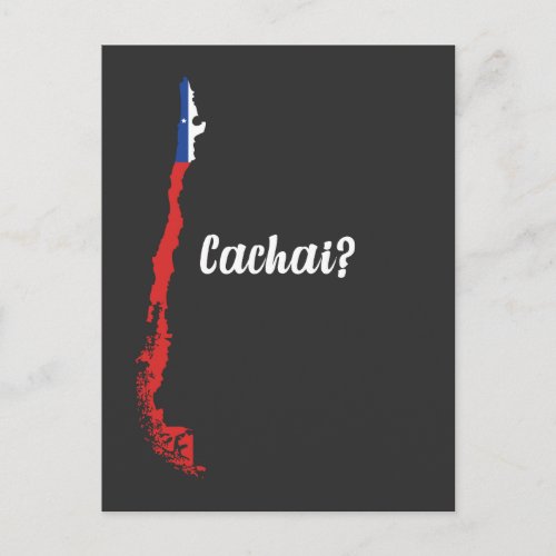 Chile Cachai South America Map Chilean Flag Postcard