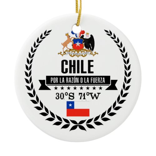 Chile Ceramic Ornament