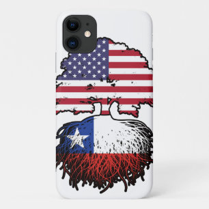 Chile Chilean American USA Tree Roots Flag iPhone 11 Case
