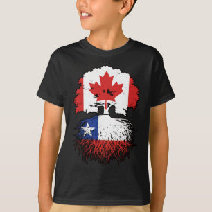 Chile Chilean Canadian Canada Tree Roots Flag T-Shirt