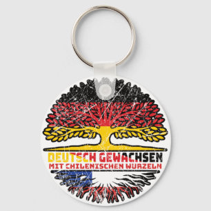 Chile Chilean Deutsch Baum Wurzel Keychain