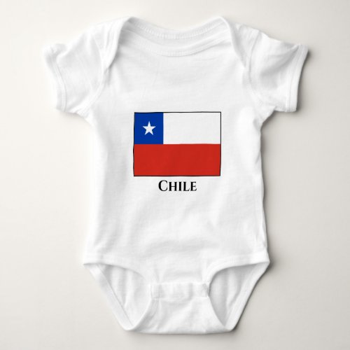 Chile Chilean Flag Baby Bodysuit