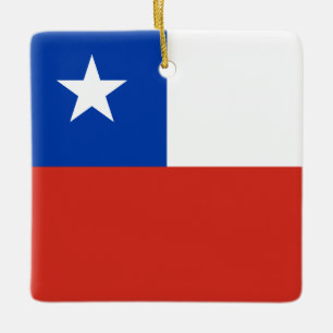 Chile (Chilean) Flag Ceramic Ornament
