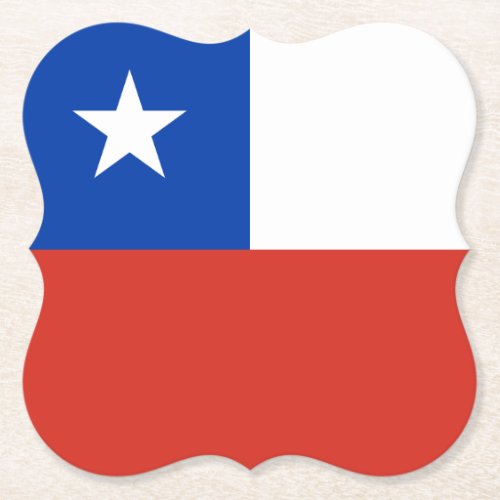 Chile Chilean Flag Paper Coaster