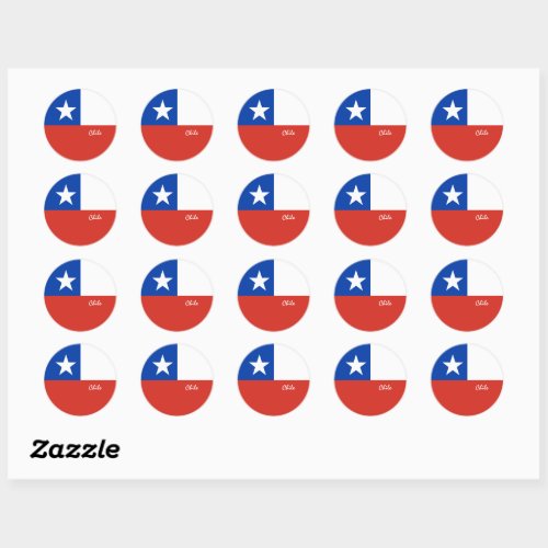 Chile  Chilean flag patriots holiday  sports Classic Round Sticker
