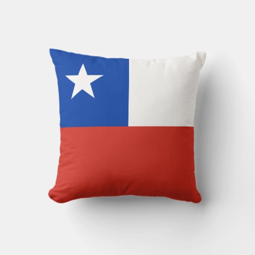 Chile Chilean Flag Throw Pillow