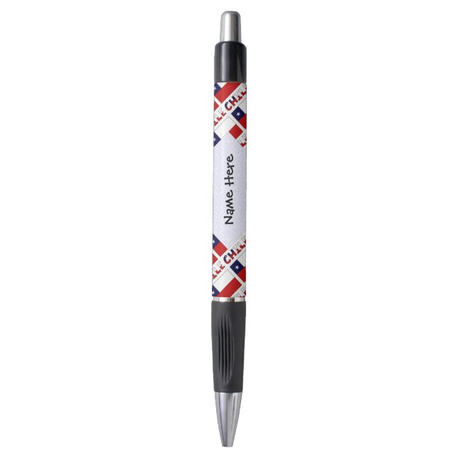 Chile Chilean Flag Tiled Personalized  Pen (Front Vertical)