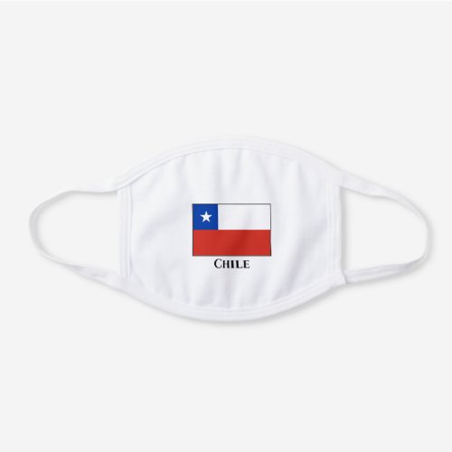 Chile Chilean Flag White Cotton Face Mask