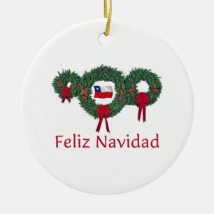 Chile Christmas 2 Ceramic Ornament