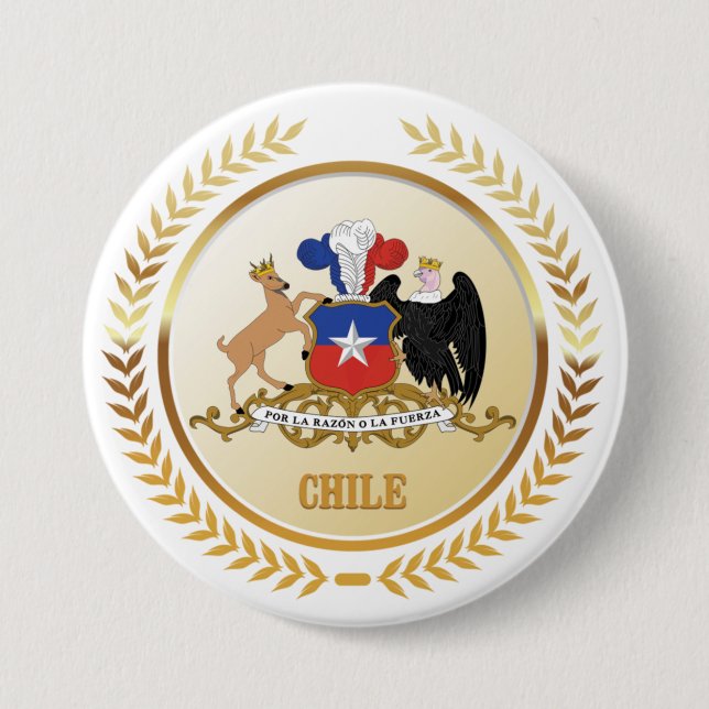 Chile Coat Of Arms Button (Front)