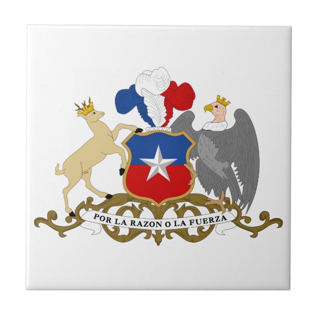Chile Coat Of Arms Ceramic Tile (Front)