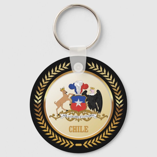 Chile Coat Of Arms Keychain (Front)