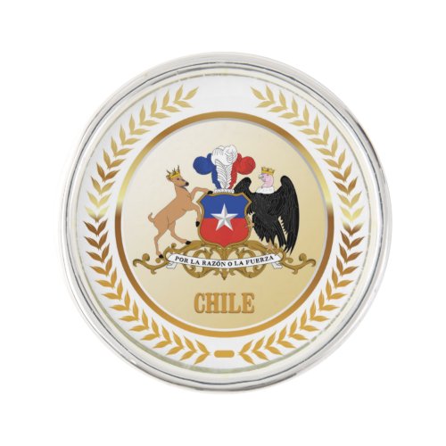 Chile Coat Of Arms Lapel Pin