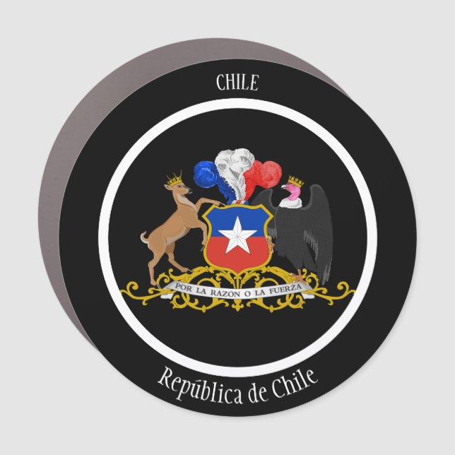 Chile Coat of Arms Patriotic Car Magnet (Front)