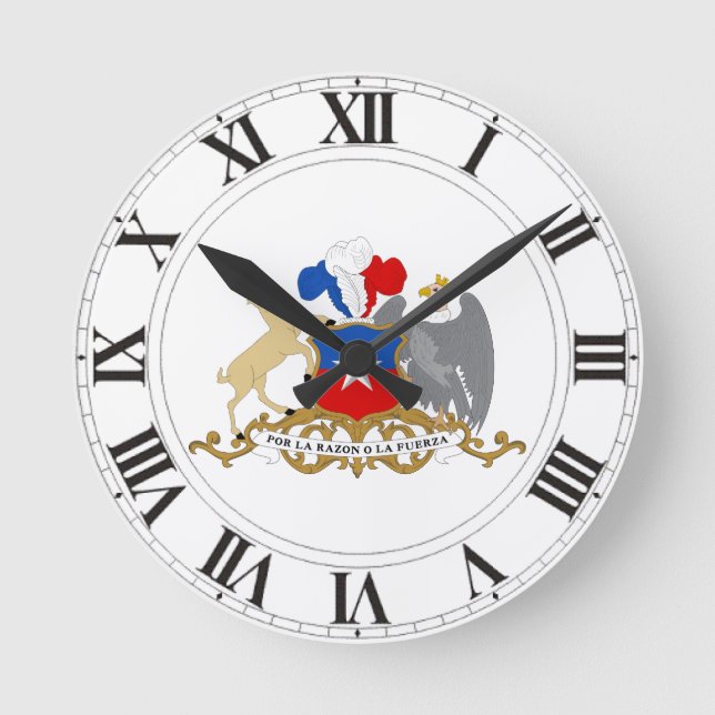 Chile Coat of Arms Round Clock (Front)