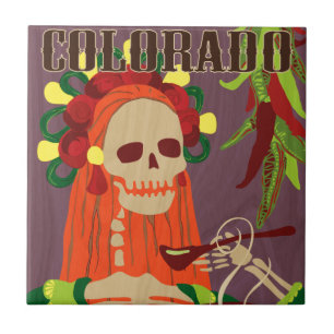 chile colorado ceramic tile