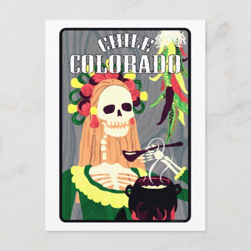 chile colorado cool scheme postcard