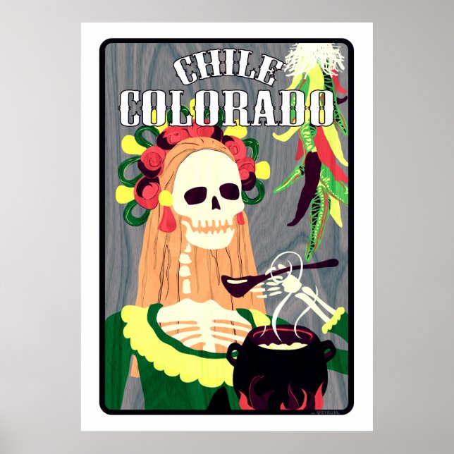 chile colorado (cool scheme) poster (Front)