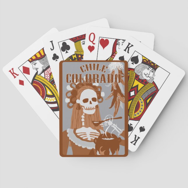 chile colorado : orange burn poker cards (Back)