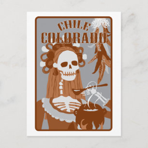 chile colorado : orange burn postcard