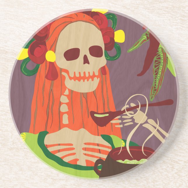 chile colorado sandstone coaster (Front)