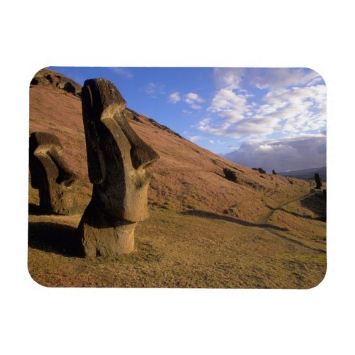 Chile Easter Island Hillside with Moai Magnet