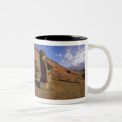 Chile Easter Island Hillside with Moai Two_Tone Coffee Mug