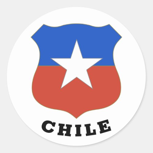 Chile Emblem Classic Round Sticker