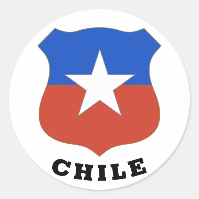 Chile Emblem Classic Round Sticker (Front)
