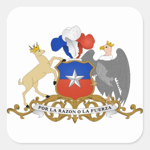 chile emblem square sticker