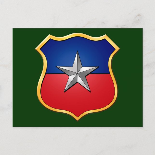 Chile Escudo 2010 flag Chilean shield badge Postcard (Front)