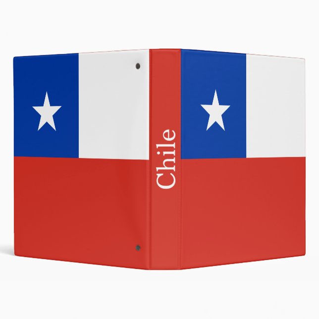 Chile Flag 3 Ring Binder (Background)