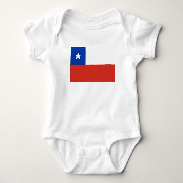 Chile Flag Baby Bodysuit (Front)